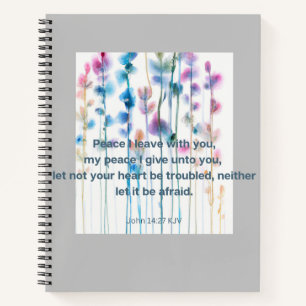 Bibel Verses Komfort helle Blume in Aquarell Notizbuch