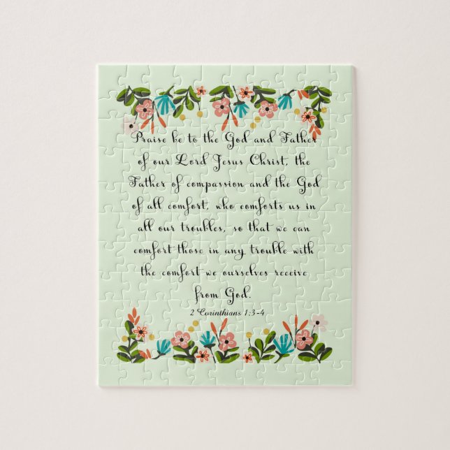 Bibel versifiziert Kunst - 2 Korinther-1:3 - 4 (Vertikal)