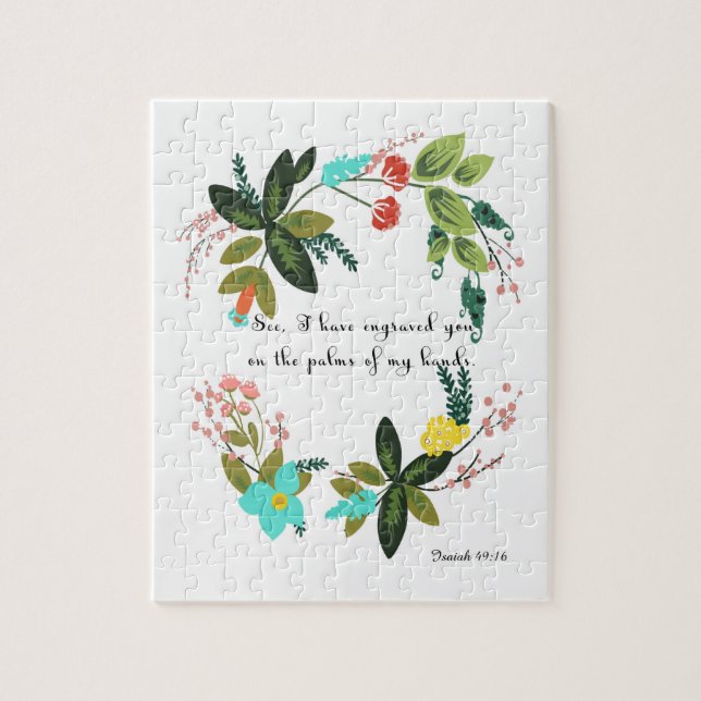 Bibel versifiziert Kunst - Jesaja-49:16 (Vertikal)