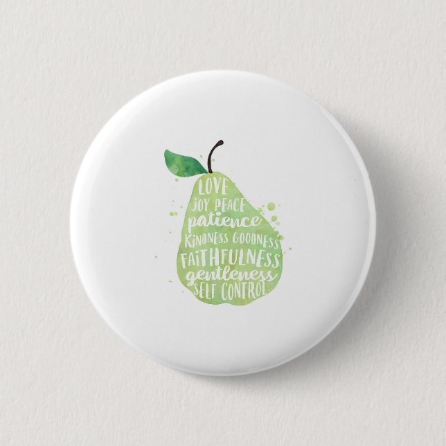 Bibel Zitat Religiöse grüne Birne Button (Vorderseite)