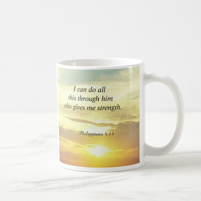 Bibel zitiert Philippians-4:13-Tasse Kaffeetasse (Rechts)
