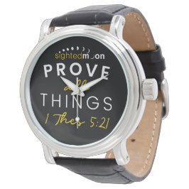 Bibelangebot beweist alles Gelbe Typografie Armbanduhr
