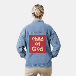 Bibelangebot Rot auf Kind Gottes Jeansjacke