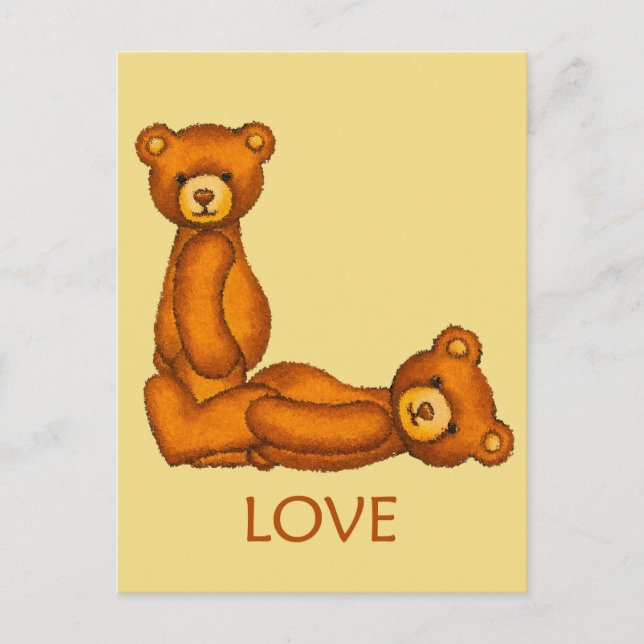 Bibelbären ~ Liebe Scripting Postkarte (Vorderseite)