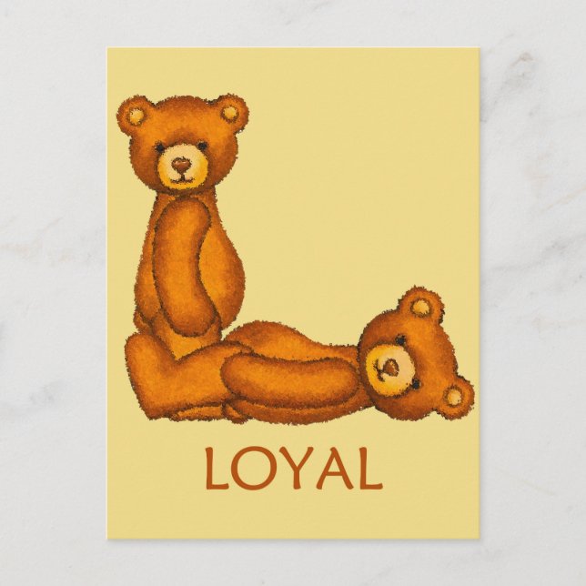 Bibelbären ~ Loyal Scripting ~ Flashcards Postkarte (Vorderseite)