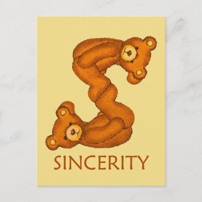 Bibelbären ~ Sincerity Scripting ~ Flashcard Postkarte (Vorderseite)