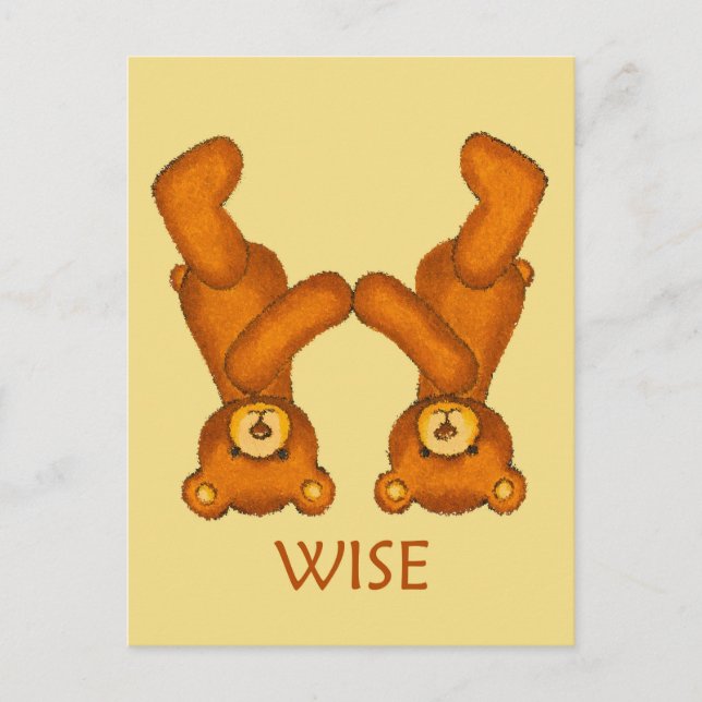 Bibelbären ~ Wise Scripting ~ Flashcard Postkarte (Vorderseite)