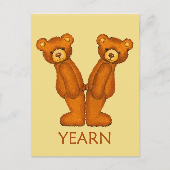 Bibelbären ~ Yearn Scripting ~ Flashcard Postkarte (Vorderseite)