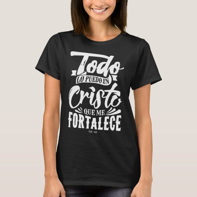 Bibelbotschaft Christlicher Gott auf Spanisch Cris T-Shirt (Vorderseite)
