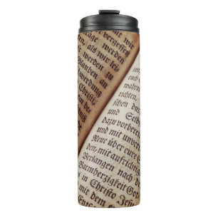 Bibelbuchseite mit Textur Thermosbecher