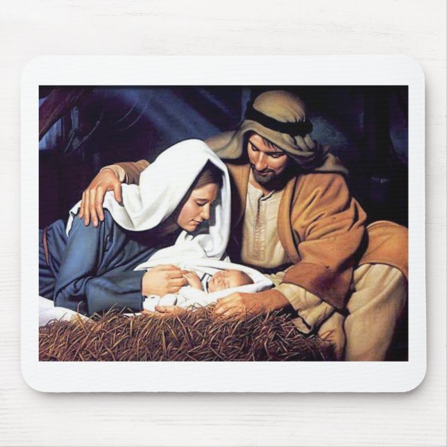 Bibelglauben Jesus Christus inspirierendes Gebet Mousepad (Vorne)