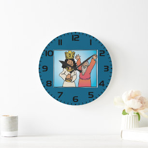 Bibelkönigin und Prophet Glaubensbekenntnisse Große Wanduhr
