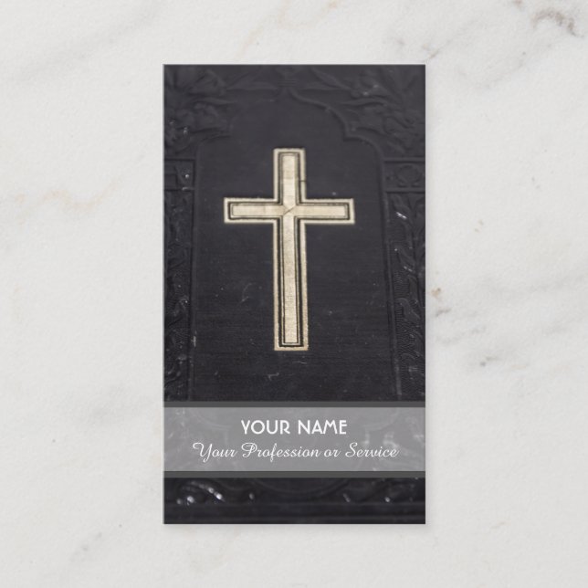 Bibelkreuz als religiöse Visitenkarte (Vorderseite)