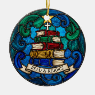 Bibelkreuz für religiöse Bücher Keramik Ornament