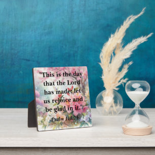 Bibelmotivations-Text auf floraler Wasserfarbe Fotoplatte