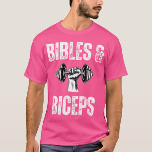 Bibeln und Biceps Barbell Christliche Workout Dumb T-Shirt