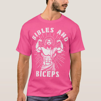 Bibeln und Biceps Funny Christlich Weisheitshebe W T-Shirt