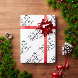 Bibelschrift Religiöser Text Quote Wrapping Pape Geschenkpapier
