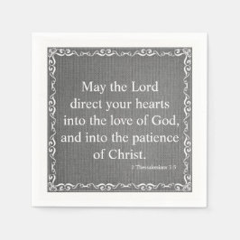 Bibelschrift Segen - 2 Thessaloniker 3:5 Serviette