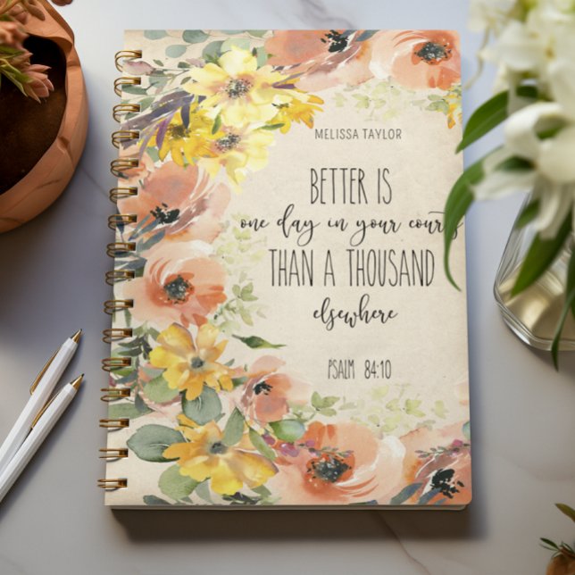 Bibelspruch-Blumen-Notizbuch Notizbuch (Von Creator hochgeladen)