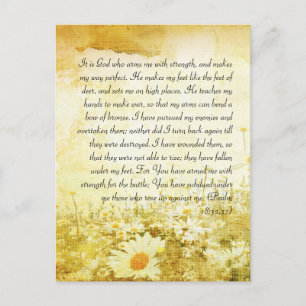 Bibelstelle, Grunge-Daisy-Postkarte Postkarte