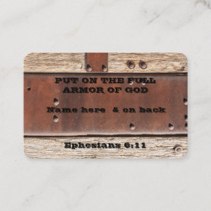 Bibeltext Ephesian 6 Auf volle Rüstung Gottes setz Visitenkarte