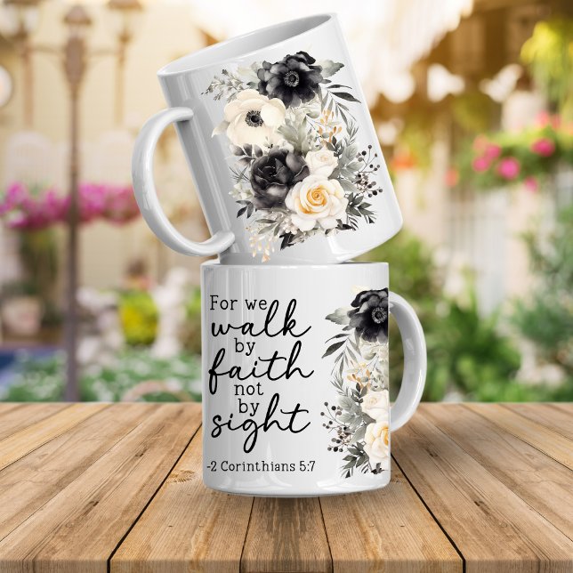 Bibelvers Blumenkaffeetasse Kaffeetasse (Inspirational scripture bible verse floral mugs that will encourage and inspire you daily)