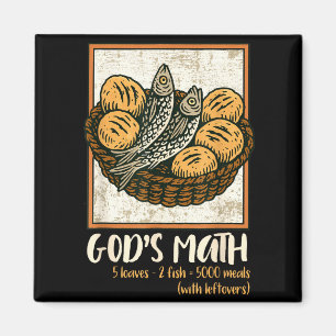 Bibelvers christlich Jesus Fische & Brote Gehen Magnet
