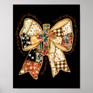 Bibelvers Coquette Christlich Jesus Schleife Patch Poster