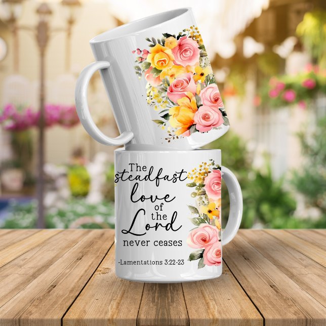 Bibelvers Florale Liebe Gottes Kaffeetasse (Cute Bible verse mugs)