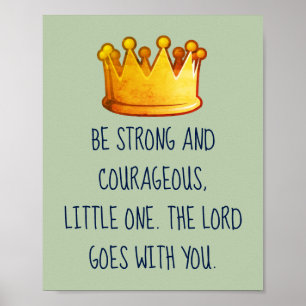 Bibelvers inspirierte Krone Kinderposter Poster