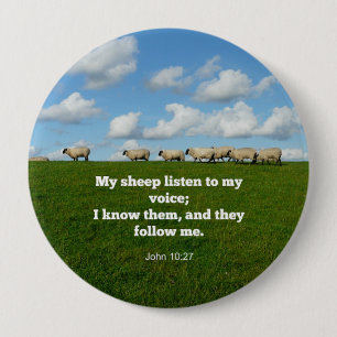 Bibelvers, Johannes 10:27, Button