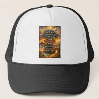 Bibelvers Johannes 3:16 Trucker-Mütze Truckerkappe
