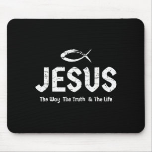 Bibelvers Johannis 14_6 Jesus Der Weg Wahrheit &am Mousepad