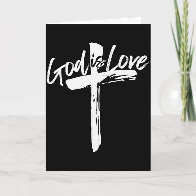 Bibelvers John 4_8 Gott ist Liebe Christlicher Gla Karte (Vorderseite)