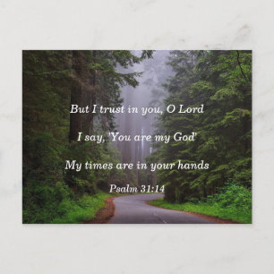 Bibelvers Psalm 31:14 Meine Zeit ist in deinen Hän Postkarte