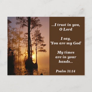 Bibelvers Psalmen 31:14 Meine Zeit steht in deinen Postkarte