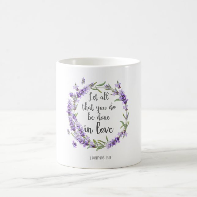 Bibelvers-Schalen Kaffeetasse (Mittel)