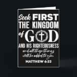 Bibelvers Sucht zuerst das Reich Gottes Christia Karte<br><div class="desc">Bibelvers Sucht zuerst das Reich Gottes Christlich Premium _1</div>