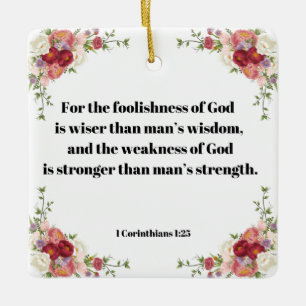 Bibelverse 1 Korinther 1:23 Schrift Keramikornament