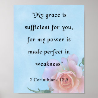 Bibelverse, 2 Korinther 12:9 Poster