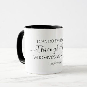 Bibelverse auf Tasse