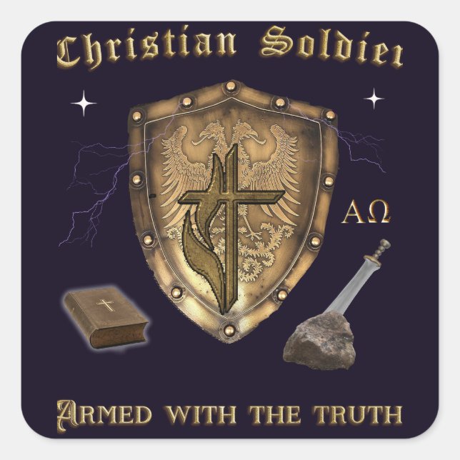 Bibelverse Christlich Quadratischer Aufkleber (Vorderseite)