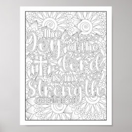 Bibelverse/Christliche Erwachsenenfärbung Poster