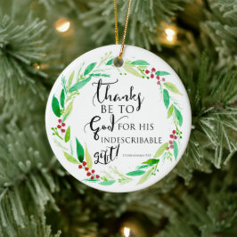 Bibelverse Christliche Wasserfarben Weihnachtsfeie Keramik Ornament