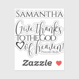 Bibelverse dank Christlicher moderner Schrift Aufkleber