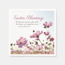 Bibelverse "Die Blume erscheinen" des Ostersegens Serviette