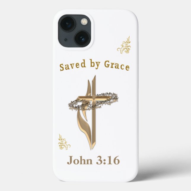 Bibelverse gerettet von Grace Case-Mate iPhone Hülle (Rückseite)
