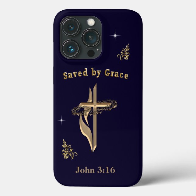 Bibelverse gerettet von Grace Case-Mate iPhone Hülle (Rückseite)