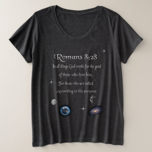 Bibelverse Große Größe T-Shirt (Design vorne)